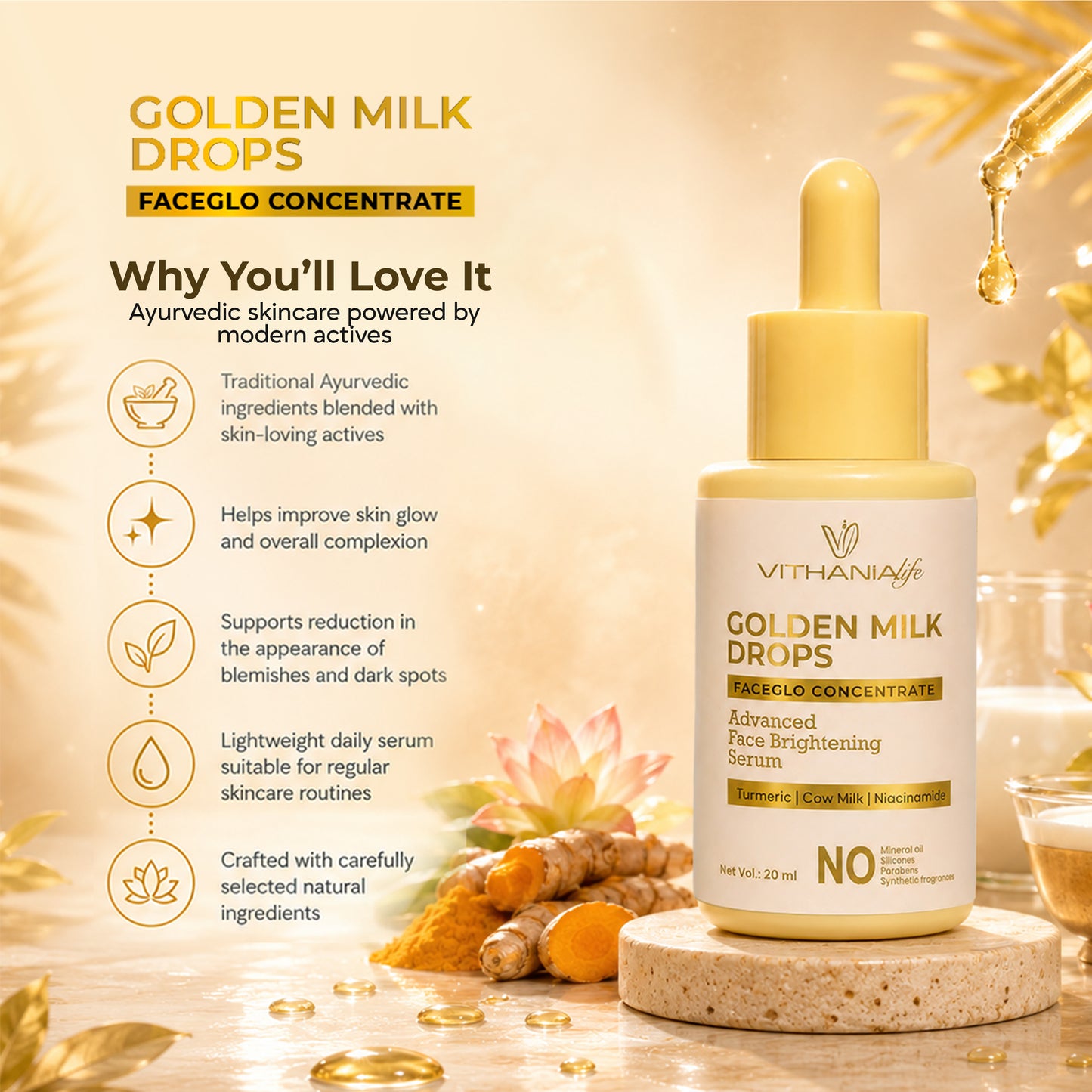 Golden Milk Drops FACEGLO Concentrate