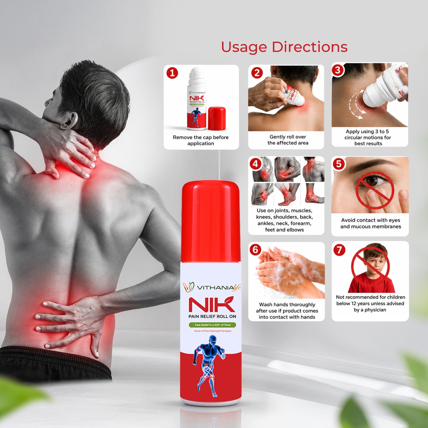 NIK Pain Relief Roll-On